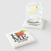 ZUHAUSE Smyrna Georgia Steinuntersetzer (Seitenansicht)