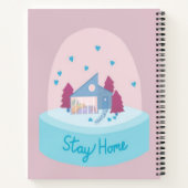 Zuhause Snow Globe bleibe Hearts Notizblock (Rückseite)