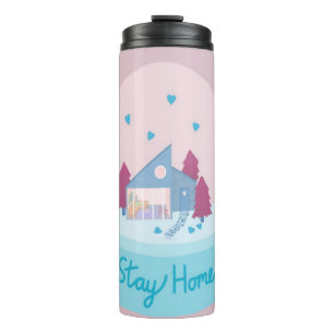 Zuhause Snow Globe bleibe Hearts Thermosbecher