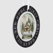 Zuhause Snow Globe Night Sky Foto Ornament (Vorderseite)