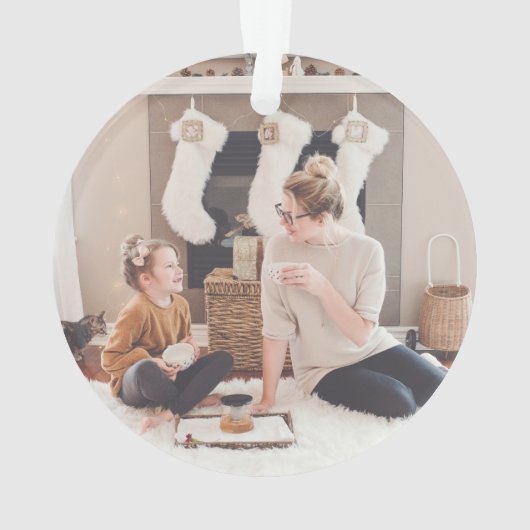 Zuhause Snow Globe Night Sky Foto Ornament (Rückseite)