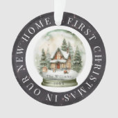 Zuhause Snow Globe Night Sky Foto Ornament (Vorderseite)