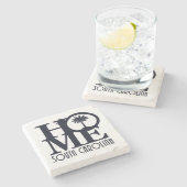 ZUHAUSE South Carolina Steinuntersetzer (Seitenansicht)