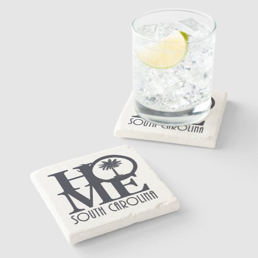 ZUHAUSE South Carolina Steinuntersetzer (Seitenansicht)