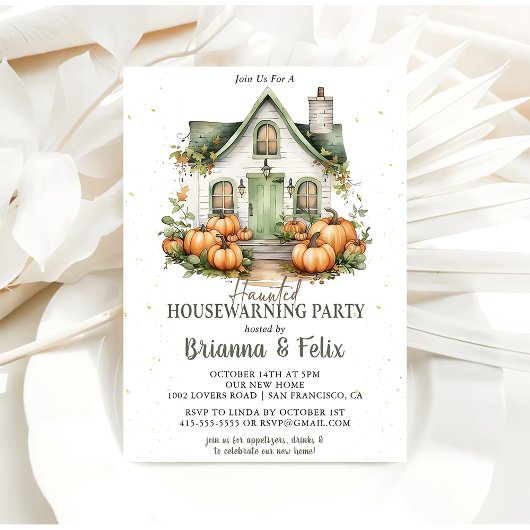 Zuhause Spooky Zuhause-Halloween-Party Einladung