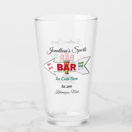 Zuhause Sports Bar Beer Soda Tumblers Brille (Rückseite)