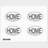 Zuhause Sprichwort Euro Oval Decal Slogan Ovaler Aufkleber (Blatt)