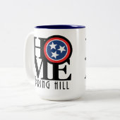 ZUHAUSE Spring Hill Tennessee 15oz Zweifarbige Tasse (Vorderseite Links)