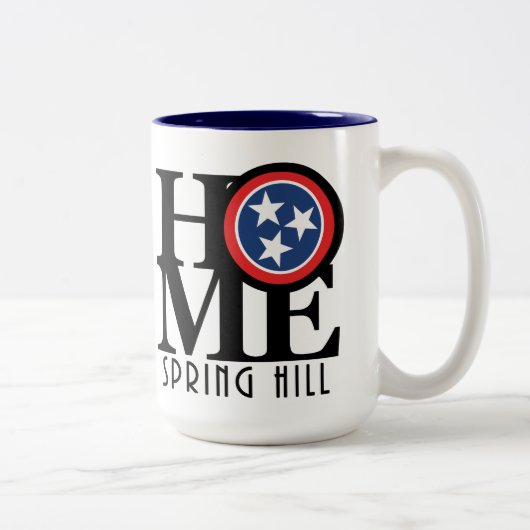 ZUHAUSE Spring Hill Tennessee 15oz Zweifarbige Tasse (Rechts)