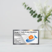 Zuhause Squeegee-Logo | Haushaltshilfe Visitenkarte (Stehend Vorderseite)