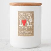 Zuhause S's More Liebe Country Burlap Look Lebensmitteletikett (Vorderseite)