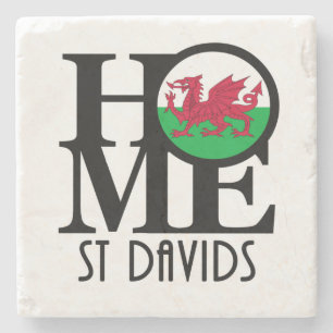 ZUHAUSE St Davids Wales Steinuntersetzer