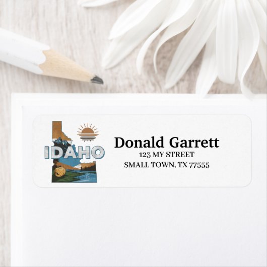 Zuhause Staat Idaho Retro Farbadresse (Insitu)