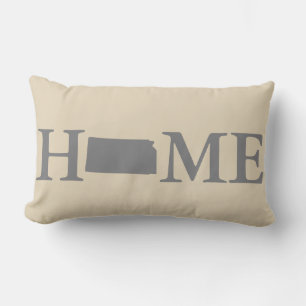 Zuhause Staat Kansas Gray & Cream Lendenkissen