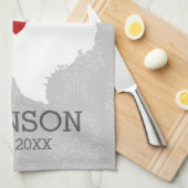 Zuhause Staat Karte - Individuelle Name Texas Geschirrtuch (Viertel Falte)