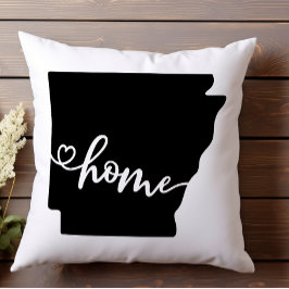 Zuhause Staat Kontur Heart Arkansas Kissen