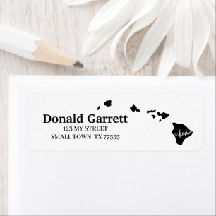 Zuhause Staat Kontur Heart Hawaii Adresse