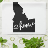 Zuhause Staat Kontur Heart Idaho Geschirrtuch (Gefaltet)