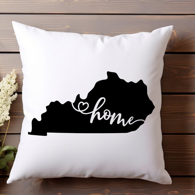 Zuhause Staat Kontur Heart Kentucky Kissen (Von Creator hochgeladen)