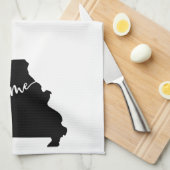 Zuhause Staat Kontur Heart Missouri Geschirrtuch (Viertel Falte)