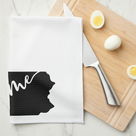 Zuhause Staat Kontur Heart Pennsylvania Geschirrtuch (Viertel Falte)