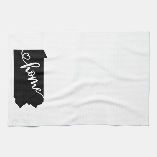 Zuhause Staat Kontur Heart Pennsylvania Geschirrtuch (Horizontal)