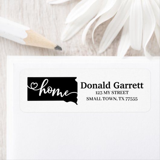 Zuhause Staat Kontur Heart South Dakota Adresse (Insitu)