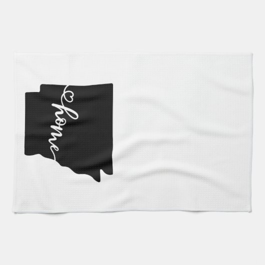 Zuhause Staat Kontur Herz Arkansas Küche Handtuch (Horizontal)
