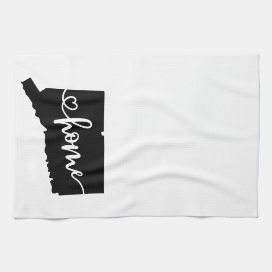 Zuhause Staat Kontur Herz Connecticut Küchentuch (Horizontal)