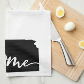 Zuhause Staat Kontur Herz Kansas Küche Handtuch (Viertel Falte)