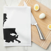 Zuhause Staat Kontur Herz Louisiana Küchentuch (Viertel Falte)