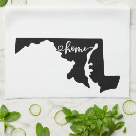 Zuhause Staat Kontur Herz Maryland Küchentücher