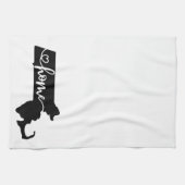 Zuhause Staat Kontur Herz Massachusetts Geschirrtuch (Horizontal)