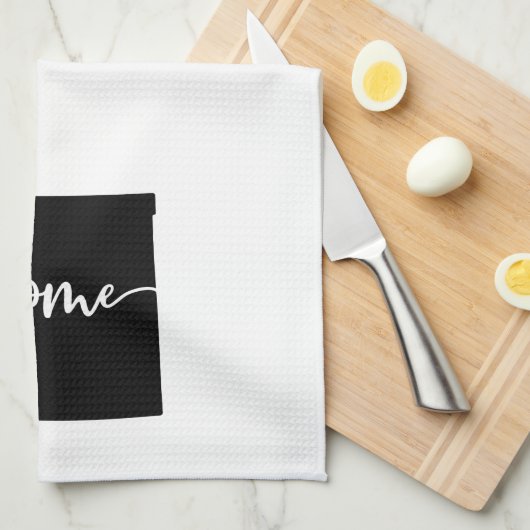 Zuhause Staat Kontur Herz New Mexico Geschirrtuch (Viertel Falte)