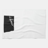 Zuhause Staat Kontur Herz Nord Dakota Geschirrtuch (Horizontal)