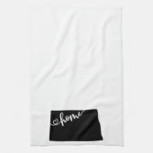 Zuhause Staat Kontur Herz Nord Dakota Geschirrtuch (Vertikal)