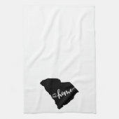 Zuhause Staat Kontur Herz South Carolina Geschirrtuch (Vertikal)