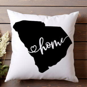 Zuhause Staat Kontur Herz South Carolina Kissen