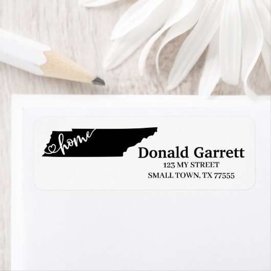 Zuhause Staat Kontur Herzenslust Tennessee Adresse (Insitu)