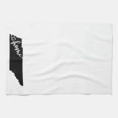 Zuhause Staat Kontur Herzenslust Tennessee Geschirrtuch (Horizontal)