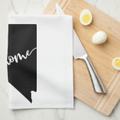 Zuhause Staat Kontur Herzstück Nevada Geschirrtuch (Viertel Falte)