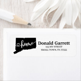 Zuhause Staat Kontur Herzverbindung Adresse