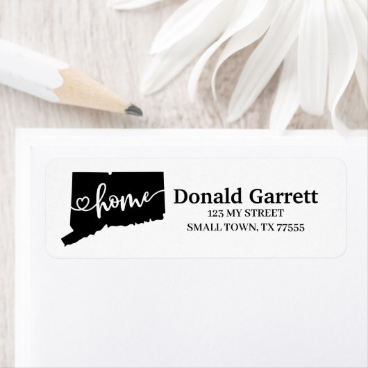 Zuhause Staat Kontur Herzverbindung Adresse (Insitu)