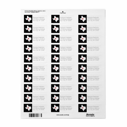 Zuhause Staat Map Art - Custom Wedding Texas (Vorne)