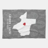 Zuhause Staat Map Art - Custom Wedding Texas Handtuch (Horizontal)