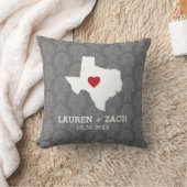 Zuhause Staat Map Art - Custom Wedding Texas Kissen (Decke)