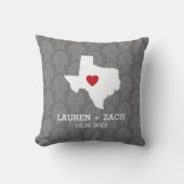 Zuhause Staat Map Art - Custom Wedding Texas Kissen (Vorderseite)
