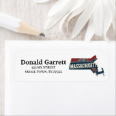 Zuhause Staat Massachusetts Retro Farbadresse (Insitu)