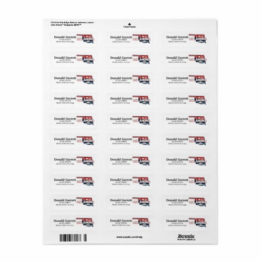 Zuhause Staat Oklahoma Retro Farbadresse (Vorne)