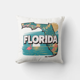 Zuhause Staat Retro Color Florida Kissen